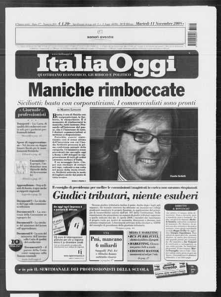 Italia oggi : quotidiano di economia finanza e politica